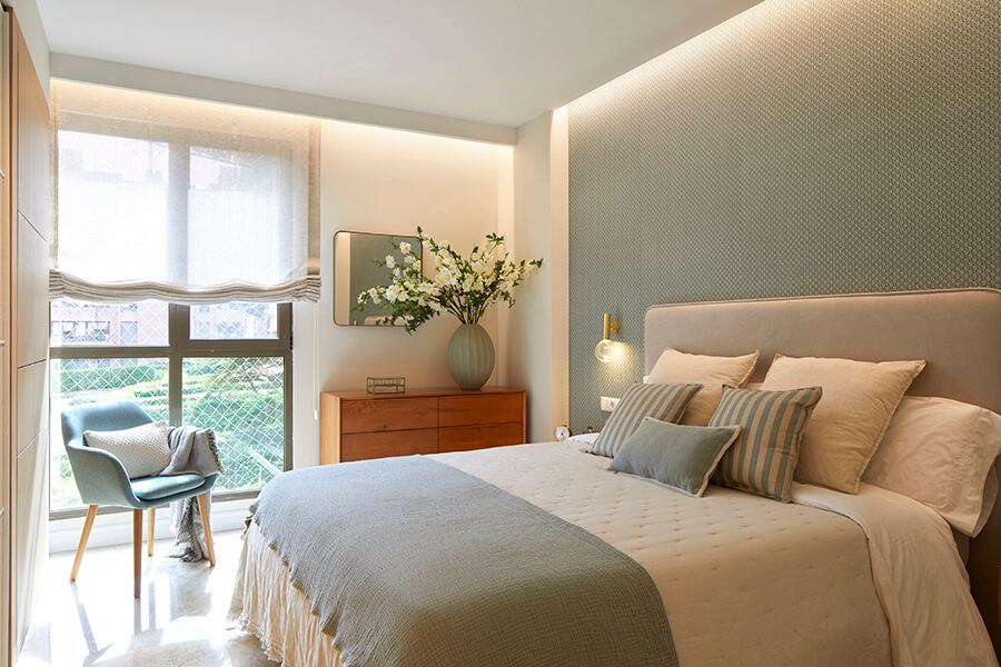 cortina translucida dormitorio