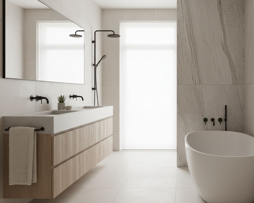 combinar colores en el baño